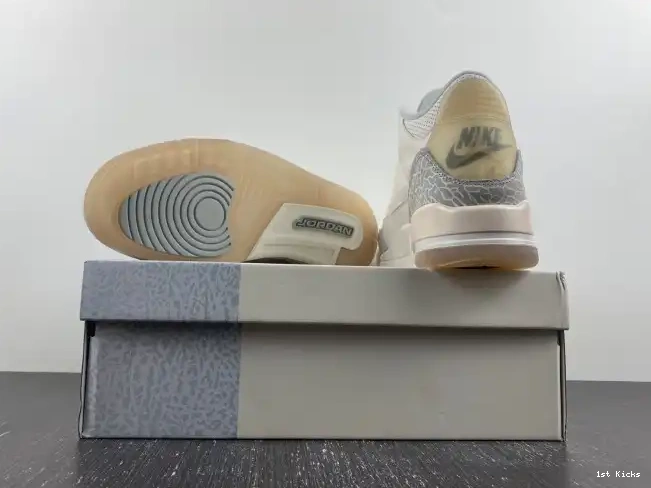 1st Kicks Shoes Air Craft Jordan 3 Ivory FJ9479-100 0601